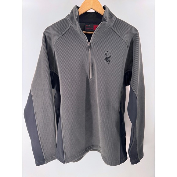 Spyder Other - Spyder Quarter Zip Pullover Mens Large Grey Performance Fleece Sweater